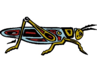 Sticker Custom Preview Image #082132 International Tribal Designs Figures Grasshopper