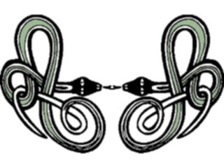 Sticker Custom Preview Image #082167 International Tribal Designs Figures Snakes