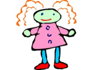 Sticker Custom Preview Image #082348 Kids Stuff Drawings Girlin Red Shoes