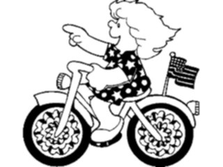 Sticker Custom Preview Image #082350 Kids Stuff Drawings Girlon Bike