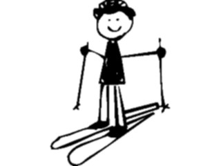 Sticker Custom Preview Image #082485 Kids Stuff Drawings Skiing