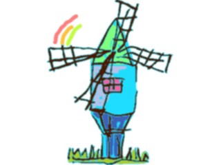 Sticker Custom Preview Image #082528 Kids Stuff Drawings Windmill