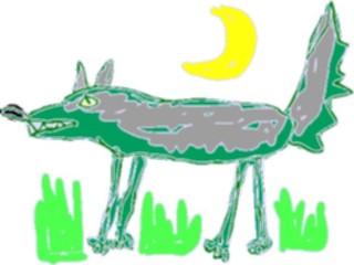 Sticker Custom Preview Image #082530 Kids Stuff Drawings Wolf
