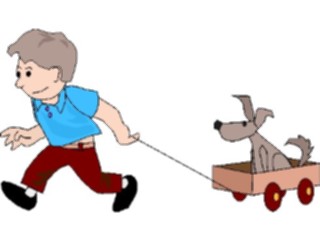 Sticker Custom Preview Image #082971 Kids Stuff Images Boy Pulling Wagon3