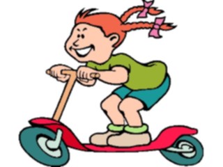 Sticker Custom Preview Image #083578 Kids Stuff Images Girlon Scooter1