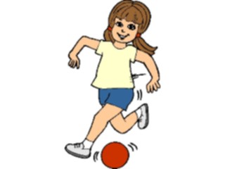 Sticker Custom Preview Image #083603 Kids Stuff Images Girl Playing Soccer