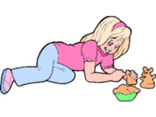 Sticker Custom Preview Image #083604 Kids Stuff Images Girl Playingwith Clay