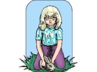 Sticker Custom Preview Image #083613 Kids Stuff Images Girl Rabbit