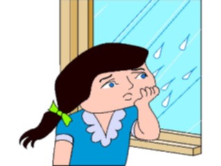 Sticker Custom Preview Image #083614 Kids Stuff Images Girl Rainy Day