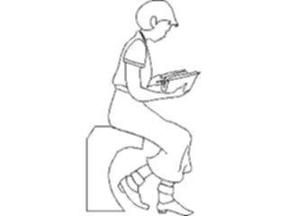 Sticker Custom Preview Image #083616 Kids Stuff Images Girl Reading1