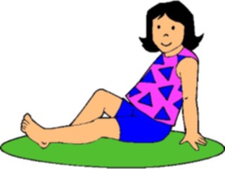 Sticker Custom Preview Image #083620 Kids Stuff Images Girl Relaxing