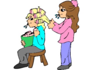 Sticker Custom Preview Image #083660 Kids Stuff Images Girl Styling Hair2