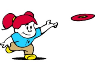 Sticker Custom Preview Image #083666 Kids Stuff Images Girl Throwing Toy