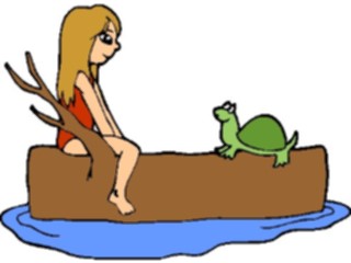 Sticker Custom Preview Image #083668 Kids Stuff Images Girl Turtle