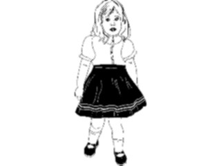 Sticker Custom Preview Image #083673 Kids Stuff Images Girl Walking1