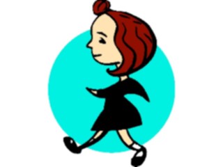 Sticker Custom Preview Image #083674 Kids Stuff Images Girl Walking2