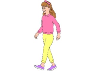 Sticker Custom Preview Image #083675 Kids Stuff Images Girl Walking3