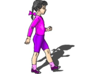 Sticker Custom Preview Image #083676 Kids Stuff Images Girl Walking4