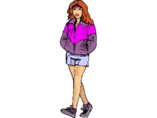 Sticker Custom Preview Image #083677 Kids Stuff Images Girl Walking5