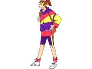 Sticker Custom Preview Image #083678 Kids Stuff Images Girl Walking6