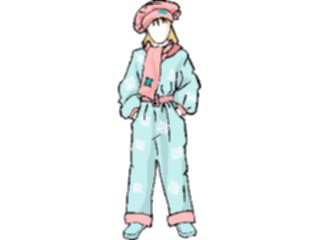 Sticker Custom Preview Image #083689 Kids Stuff Images Girl Wearing Hat Scarf2