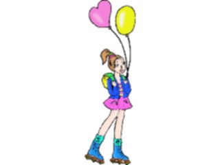 Sticker Custom Preview Image #083712 Kids Stuff Images Girlwith Balloons6