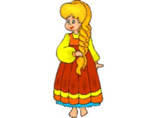 Sticker Custom Preview Image #083722 Kids Stuff Images Girlwith Braid2