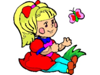 Sticker Custom Preview Image #083728 Kids Stuff Images Girlwith Butterfly3