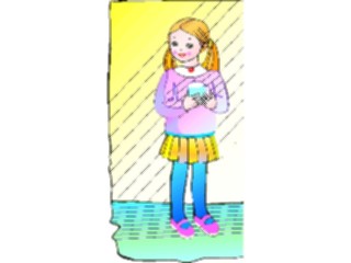 Sticker Custom Preview Image #083733 Kids Stuff Images Girlwith Cup