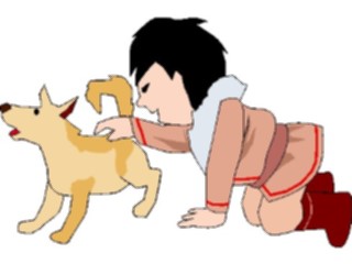 Sticker Custom Preview Image #083734 Kids Stuff Images Girlwith Dog1