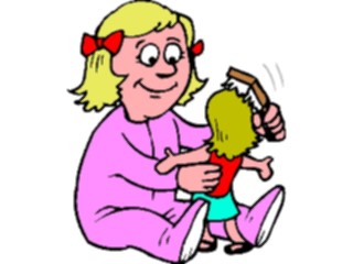 Sticker Custom Preview Image #083740 Kids Stuff Images Girlwith Doll05