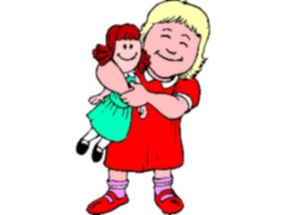 Sticker Custom Preview Image #083741 Kids Stuff Images Girlwith Doll06