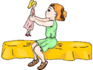 Sticker Custom Preview Image #083745 Kids Stuff Images Girlwith Doll10