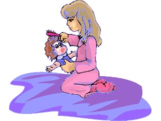 Sticker Custom Preview Image #083747 Kids Stuff Images Girlwith Doll12