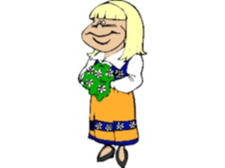 Sticker Custom Preview Image #083761 Kids Stuff Images Girlwith Flowers06