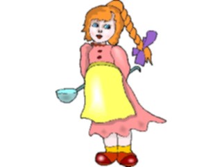 Sticker Custom Preview Image #083775 Kids Stuff Images Girlwith Ladle