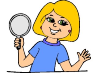 Sticker Custom Preview Image #083782 Kids Stuff Images Girlwith Mirror
