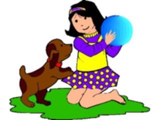 Sticker Custom Preview Image #083797 Kids Stuff Images Girlwith Puppy