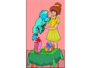Sticker Custom Preview Image #083807 Kids Stuff Images Girlwith Stuffed Dog