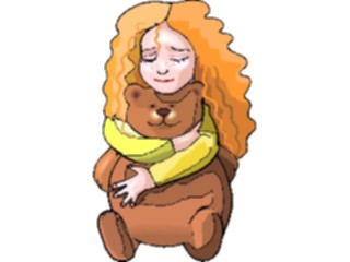 Sticker Custom Preview Image #083811 Kids Stuff Images Girlwith Teddy3