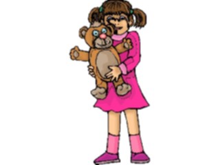 Sticker Custom Preview Image #083812 Kids Stuff Images Girlwith Teddy4