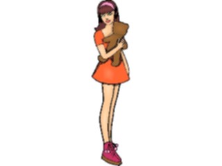 Sticker Custom Preview Image #083813 Kids Stuff Images Girlwith Teddy5