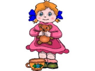 Sticker Custom Preview Image #083814 Kids Stuff Images Girlwith Teddy6