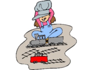 Sticker Custom Preview Image #083816 Kids Stuff Images Girlwith Trains