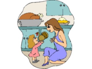 Sticker Custom Preview Image #083818 Kids Stuff Images Girlwith Turkey