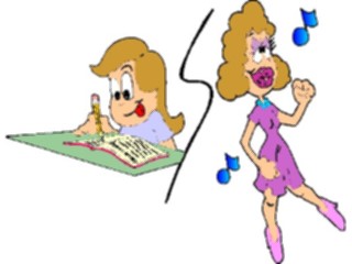 Sticker Custom Preview Image #083822 Kids Stuff Images Girl Writingin Diary