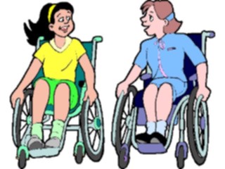 Sticker Custom Preview Image #083824 Kids Stuff Images Girlsin Wheelchairs