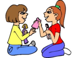 Sticker Custom Preview Image #083832 Kids Stuff Images Girlswith Dolls2