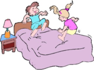 Sticker Custom Preview Image #083856 Kids Stuff Images Jumpingon Bed1