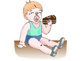 Sticker Custom Preview Image #083880 Kids Stuff Images Kid Eating Cake